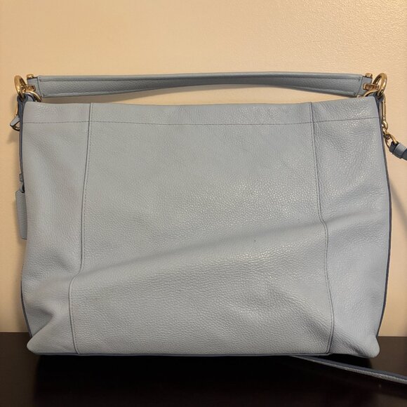 Coach Light Blue Pebbled Leather Large Scout Hobo - Picture 4 of 16
